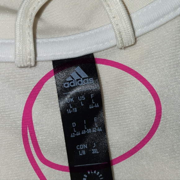 Adidas Cream Floral Track Jacket - Picture 6 of 6